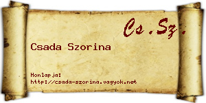 Csada Szorina névjegykártya
